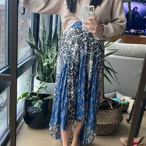 Free People high low boho maxi skirt
